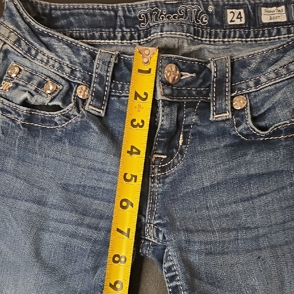 Miss Me Blue Jeans with Embellished Pockets - Picture 12 of 12